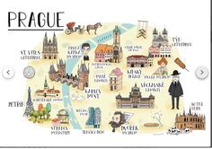 a map of prague with all the main attractions