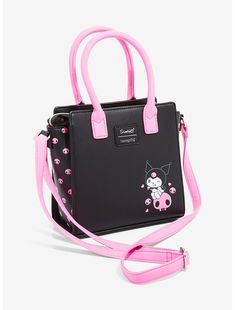 Loungefly Sanrio Kuromi Satchel Bag, Loungefly Bag, Pink Skull, Hello Kitty Items, Purse Crossbody, Sanrio Kuromi, Satchel Purse, Skull Print, Cute Bags, Satchel Bag