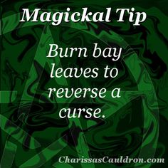 Reverse A Curse, Burn Bay Leaves, Burning Bay Leaves, Hoodoo Magic, Curse Spells, Hoodoo Spells, Magickal Herbs, Witch Herbs