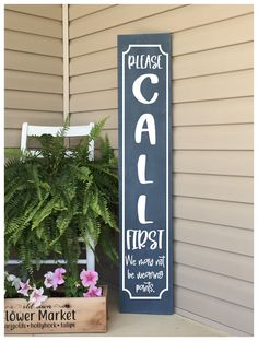 a wooden sign that says please call rest