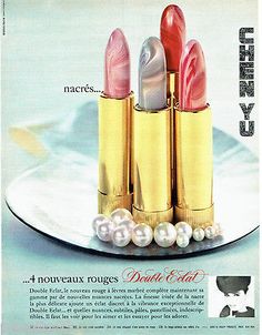 Chen Yu Lipstick Ad, 1965 Lipstick Vintage, How To Make Lipstick, Cool Color Palette, Vintage Nails, Beauty Ad