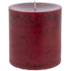 a red candle with a white stick sticking out of it's top, on a white background