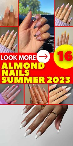 Get your nails ready for summer with the hottest trends of 2024! From vibrant neon shades and tropical designs to pastel hues and chic nail art, find the perfect summer nail ideas to make your manicure pop. Click to explore the best polishes and tools available on Amazon, read reviews, and shop your favorites. Shine bright this summer with stunning nails! 💖 #SummerNails #NailArt #2024Trends 🌸🛍️ Nails 2023 Trends Summer Long Almond, Nails 2023 Trends Almond Shape, Summer Nails 2023 Almond Shape, Almond Nails 2023 Trends, Blue Acrylic Designs, Almond Shaped Nails Designs Summer, Short Almond Nails Designs Summer, Summer Nail Ideas Almond Shape