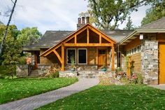 a house that is made out of wood and stone