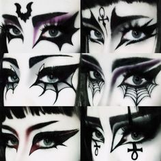 Trad Goth Makeup Template, Gyaru Makeup, Trad Goth, Goth Subculture