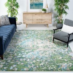 a living room filled with furniture and plants