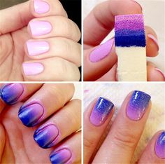 Diy Beauty Nail Sponges For Acrylic Manicure Gel Nail Art Care Uv Tool 0522 8Pcs #ebay #Fashion Different Nails, Ombre Nails Tutorial, Do It Yourself Nails, Unghie Sfumate, Unghie Nail Art, Nails Yellow, Nail Designs Tutorial, Nagel Tips, Nail Art Ombre