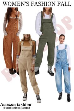 Fall is here, and so are the coziest fashion trends! These stylish overalls are perfect for layering during the colder months. From denim to fleece and corduroy, these pieces add a rustic and relaxed vibe to any outfit. Pair them with boots or sneakers for an effortlessly chic fall look. Shop these top-rated Amazon fashion overalls to elevate your autumn wardrobe! #AmazonFashion #CommissionsEarned Fall Fashion Trends Women's Overalls Amazon Fashion Picks Cozy Fall Outfits Denim Overalls Corduroy Overalls Fleece Overalls Layered Fall Looks Autumn Wardrobe Essentials Casual Fall Style Corduroy Overalls Outfit Fall, Fleece Overalls Outfit, Fall Cargo Style Overalls, Sherpa Overalls, Overalls With Boots, Casual Winter Corduroy Overalls, Fall Corduroy Workwear Overalls, Overall Outfit Winter, Cheap Corduroy Overalls With Pockets