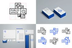 various business cards and stationery designed for public space by sulllivan