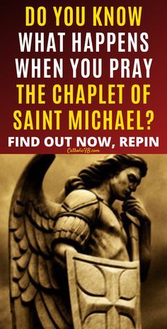 an angel statue with the words do you know what happens when you pray, the chapel of saint michael? find out now