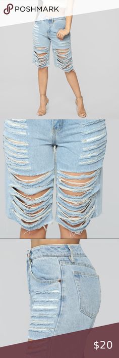 Distressed jeans Bermuda. shorts No stretch Fashion Nova Jeans Boyfriend Fashion Nova Jeans, Jeans Boyfriend, Tactical Gear, Distressed Jeans, Boyfriend Jeans, Bermuda Shorts, Fashion Nova, Denim Shorts, Women's Fashion