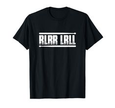 a black t - shirt with the word blarr irl in white letters