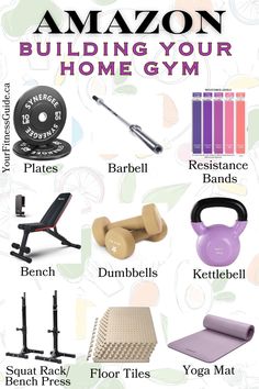 the ultimate guide to building your home gym for beginners infographical poster with instructions