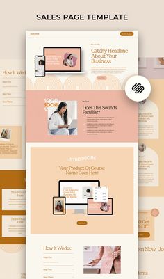 an image of a website design with different colors and shapes, including the wordpress page