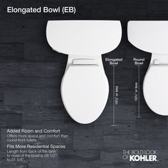 The Highcliff Ultra floor-mount flushometer bowl features a revolutionary flushing engine and refined aesthetic design. Measuring 16-7/8-in to the top of the rim, the Highcliff Ultra meets both ADA and CSA height requirements. The Ultra engine represents a breakthrough in flush performance, tolerating a wide range of water supply conditions found in R and R and new construction. The Highcliff Ultra is listed from 1.1 to1.6 GPF but can operate at 1.0 GPF. It performs well at every flush interval, Elongated Toilet, New Toilet, Chair Height, Streamline Design, Heated Seat, Flush Toilet, One Piece Toilets, Toilet Bowl, Toilets