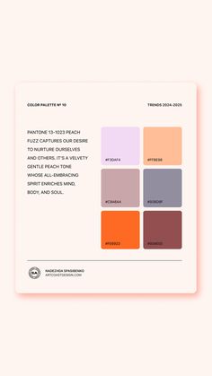 the color palette is shown with different shades and colors to choose from, including orange, pink