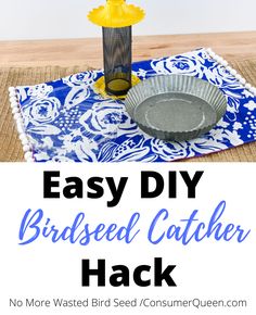 an easy diy bird feeder catcher hack