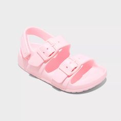 Toddler Ade Footbed Sandals - Cat & Jack™ Pink 8t : Target Playful Outdoor Sandals For Summer, Casual Plastic Sandals For Playtime, Plastic Sandals For Playtime In Summer, Pink Adjustable Fit Synthetic Sandals, Pink Adjustable Fit Sandals For Summer, Pink Sandals With Adjustable Fit For Summer, Playful Outdoor Sandals For Spring, Pink Casual Slide Sport Sandals, Pink Casual Sport Slide Sandals