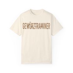 This Team Gewürztraminer Wine T-shirt is a must-have for any wine connoisseur or wine lover. Perfect as a wine gift or for wine-themed events and celebrations, this t-shirt exudes a fun and stylish vibe. The relaxed fit and crew neckline make it versatile for both casual and semi-formal settings, offering a comfortable and classic look that is easy to accessorize. Product features - Available in sizes S to 4XL for the perfect fit - Double-needle stitching for durability - Garment-dyed fabric for a soft color and texture - Made with 100% ring-spun US cotton for long-lasting comfort Care instructions - Machine wash: cold (max 30C or 90F) - Do not bleach - Tumble dry: low heat - Iron, steam or dry: low heat - Do not dryclean Wine Shirt, Wine Connoisseur, Wine Theme, Themed Events, Wine Gift, Wine Festival, Wine Lover, Wine Gifts, Dyed Fabric