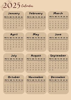 a calendar for the new year is shown