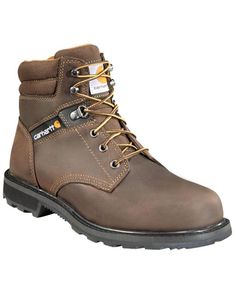 PRICES MAY VARY. Leather work boot featuring comfortable cushioned collar and lace-up closure with speed-lace hardware at top ASTM 2413-11 and ASTM F2892-11 Electrical hazard (EH) protection ASTM rated 2413-05 steel toes Leather Work Boots, Steel Toe Work Boots, Work Boots Men, Work Boot, Leather Work, Safety Shoes, Carhartt Mens, Boots For Sale, Boot Shop