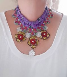 Antique crochet necklace, UNİQUE necklace, purple necklace, halloween Best gifts, halloween jewelry set Purple Handmade Bohemian Necklaces, Handmade Purple Bohemian Necklaces, Red Bohemian Crochet Jewelry, Bohemian Crochet Necklace For Party, Purple Bohemian Crochet Jewelry, Vintage Purple Necklaces For Festival, Festival Crochet Necklaces, Bohemian Purple Choker For Festivals, Purple Bohemian Choker For Festivals