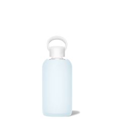 a white plastic bottle with a handle on the top and no cap is shown in front of a white background