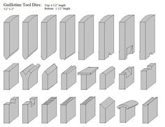 the different angles and sizes of building materials