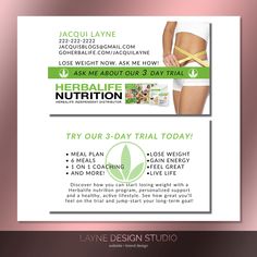 the front and back of a flyer for a nutrition program