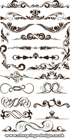 an ornate set of design elements