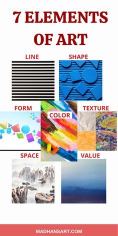 the 7 elements of art with text overlay