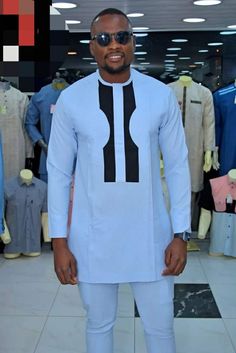 African Outfits Men, Sky Blue Senator Styles For Men, Sky Blue Senator Wears For Men, Senator Wears For Men Latest, Latest Men Senator Designs 2022, Nigerian Men Fashion Senator 2022, Mens Senator Wears Nigeria 2022