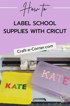 Label school supplies with a Cricut using various materials. Cricut Vinyl