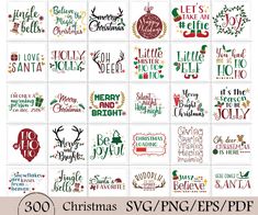 christmas svg / png bundle for cricut and silhouettes - 300