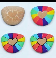 Painted Rock Rainbow, Stone Painting Rainbow, Rock Painting Ideas Rainbow, Whimsical Rock Painting, Rock Painting Ideas For Odd Shaped Rocks, Cute Things To Paint On Rocks Easy, Rock Painting Rainbow, Painted Rock Characters, Painted Rocks Ideas Easy Summer