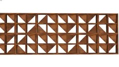 an image of a wooden wall with geometric designs on the front and back side,