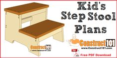 kids step stool plans with instructions for construction