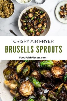 crispy air fryer brussel sprouts are the perfect side dish for any meal