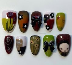 Nails Moodboard, Pressons Nails, Aesthetic Pinterest, Funky Nails, Us Nails, Nail Art Diy, Love Love, Nails Nailart