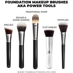 How To Blend Foundation With Brush, Foundation Brush Vs Beauty Blender, Foundation Brushes Best, Foundation Brush How To Use, Applying Foundation With Brush, How To Apply Foundation With A Brush, Apply Foundation With Brush, Maybelline Primer, Best Foundation Brush