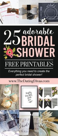 the 25 adorable bridal shower printables