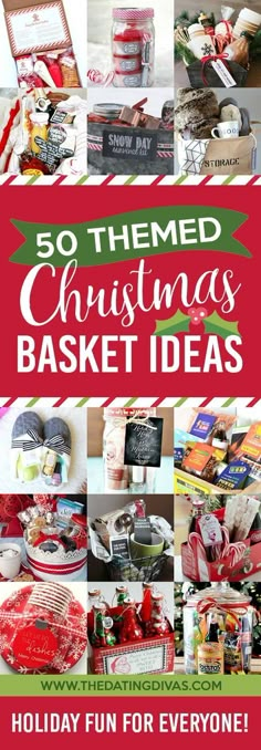 christmas basket ideas for everyone to make this holiday fun for the whole family and friends