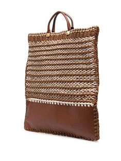 Valentino Garavani Bag, Man Weave, Latest Bags, Woven Tote Bag, Medium Tote, Woven Bag, Open Top, Black Tote Bag, Brown Beige