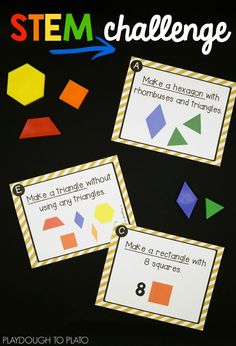 some sort of task cards with different shapes and numbers on the same page, which is also