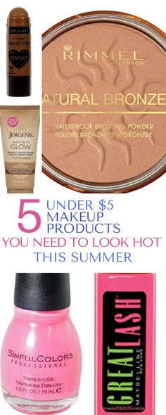 This is a list of 5 under $5 makeup products is THE BEST! Stick to your budget and save money. Grab your summer essentials now. via @makingmidlife Dollar Makeup, Cleopatra Beauty Secrets, Routine Tips, Money Frugal, Skin Patches, Mom Fashion, Frugal Tips, Without Makeup