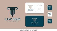 law firm logo and business card design