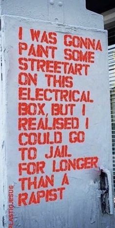 graffiti on the side of a building that says i was going to paint some street art on this electrical box