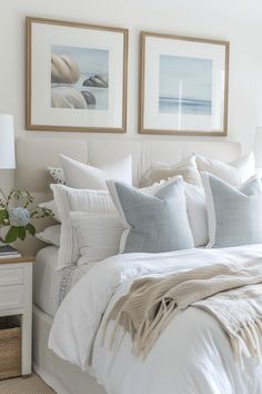 Serene Coastal Bedroom Decor Ideas Neutral Coastal Bedroom, Coastal Apartment Decor, Light And Airy Bedroom, Coastal Bedroom Decor, Costal Bedroom, Modern Coastal Bedroom, Coastal Apartment, Beach House Living Room, Coastal Bedroom Decorating