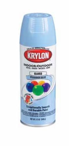 krylon indoor outdoor insect repellent spray with blue tint on white background