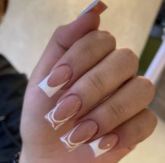 Funky French Tip Nails, Simple French Tips, Acrylic Nail Designs Coffin, Hello Nails, Girly Acrylic Nails, Basic Nails, French Tip Acrylic Nails, Cute Acrylic Nail Designs, Classy Acrylic Nails